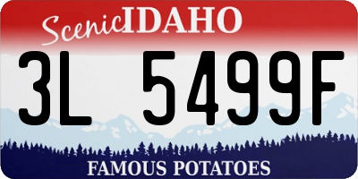ID license plate 3L5499F