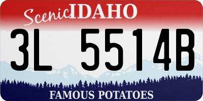 ID license plate 3L5514B