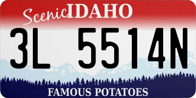 ID license plate 3L5514N