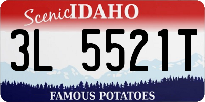 ID license plate 3L5521T