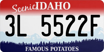 ID license plate 3L5522F