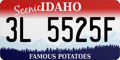 ID license plate 3L5525F