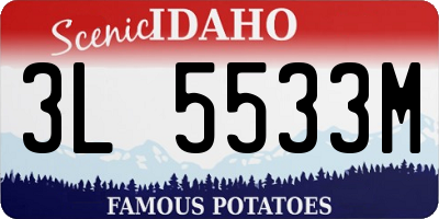 ID license plate 3L5533M