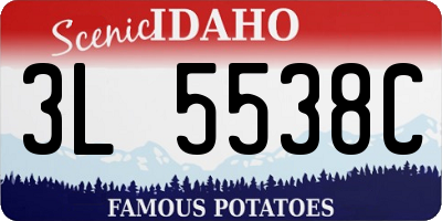 ID license plate 3L5538C
