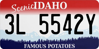 ID license plate 3L5542Y