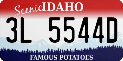 ID license plate 3L5544D