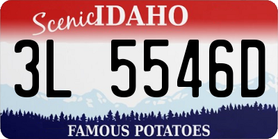 ID license plate 3L5546D
