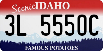 ID license plate 3L5550C