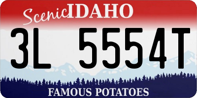 ID license plate 3L5554T