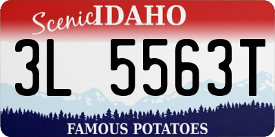 ID license plate 3L5563T
