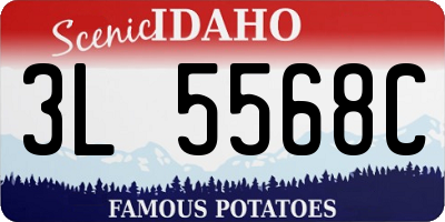 ID license plate 3L5568C