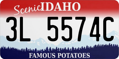 ID license plate 3L5574C