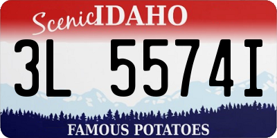 ID license plate 3L5574I