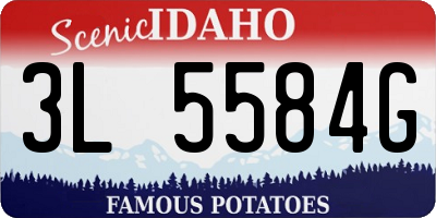 ID license plate 3L5584G