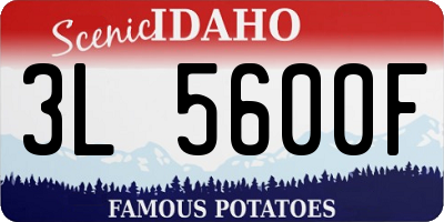 ID license plate 3L5600F