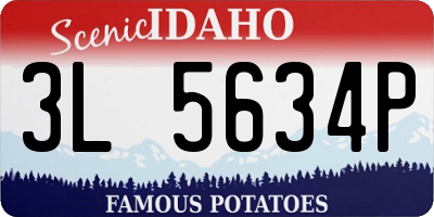 ID license plate 3L5634P