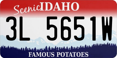 ID license plate 3L5651W