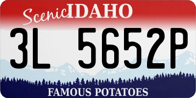 ID license plate 3L5652P