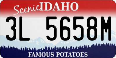 ID license plate 3L5658M