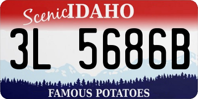 ID license plate 3L5686B