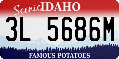 ID license plate 3L5686M