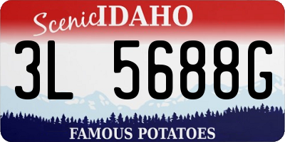 ID license plate 3L5688G