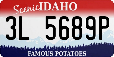 ID license plate 3L5689P