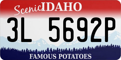 ID license plate 3L5692P
