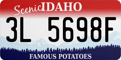 ID license plate 3L5698F