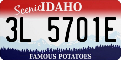 ID license plate 3L5701E