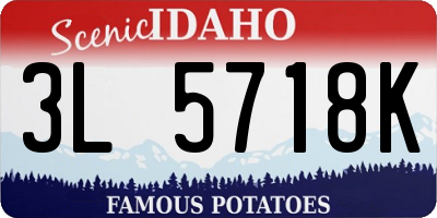 ID license plate 3L5718K