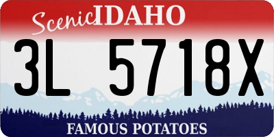 ID license plate 3L5718X