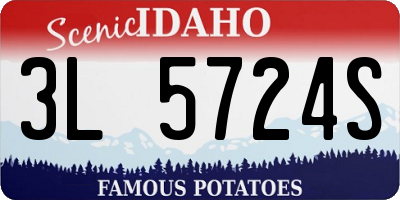 ID license plate 3L5724S