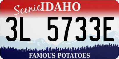 ID license plate 3L5733E