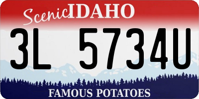 ID license plate 3L5734U