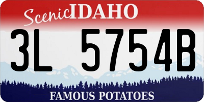 ID license plate 3L5754B