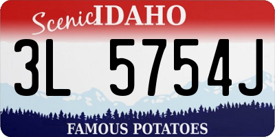 ID license plate 3L5754J