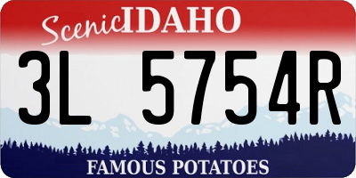 ID license plate 3L5754R