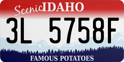 ID license plate 3L5758F