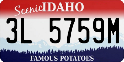 ID license plate 3L5759M