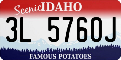 ID license plate 3L5760J