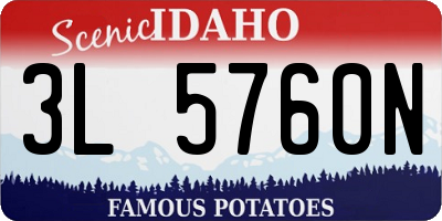 ID license plate 3L5760N