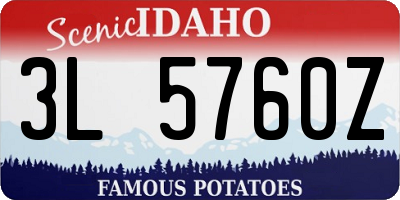 ID license plate 3L5760Z