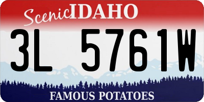 ID license plate 3L5761W