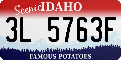 ID license plate 3L5763F