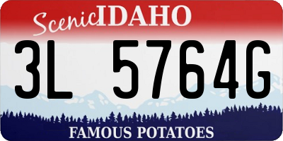 ID license plate 3L5764G
