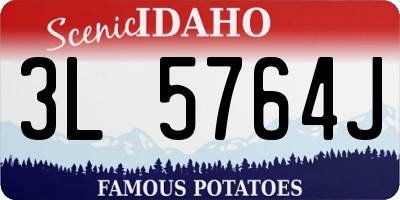ID license plate 3L5764J