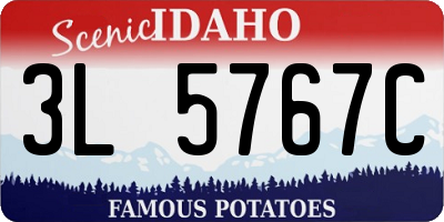 ID license plate 3L5767C