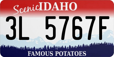 ID license plate 3L5767F