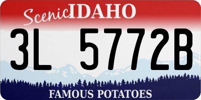 ID license plate 3L5772B